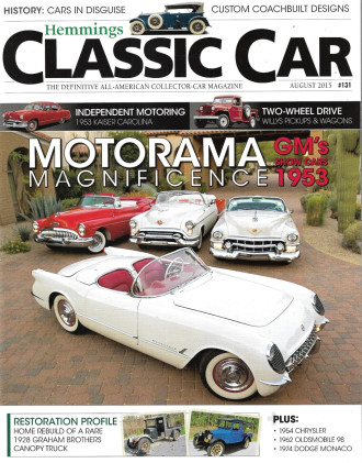 HEMMINGS CLASSIC CAR 2015 AUG - '53 GM SHOWCARS, COACHBUILT, WILLYS 2-WHEEL DR